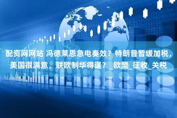 配资网网站 冯德莱恩急电奏效？特朗普暂缓加税，美国很满意，联欧制华得逞？_欧盟_征收_关税