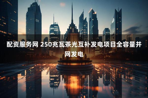 配资服务网 250兆瓦茶光互补发电项目全容量并网发电
