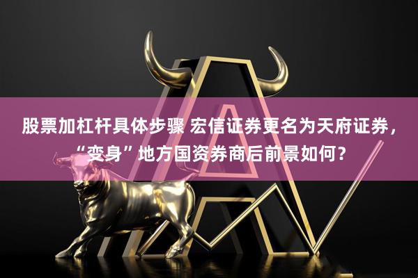股票加杠杆具体步骤 宏信证券更名为天府证券，“变身”地方国资券商后前景如何？